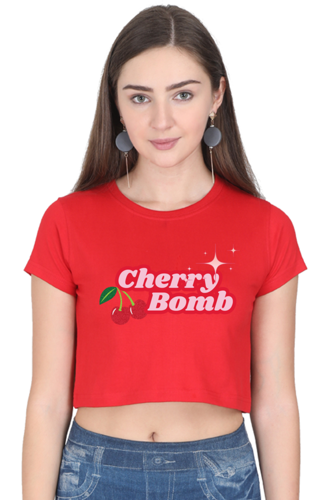 Cherry Bomb Crop Tee 🍒✨