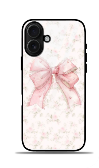 Girly Coquette iPhone Glass Case White iPhone 16