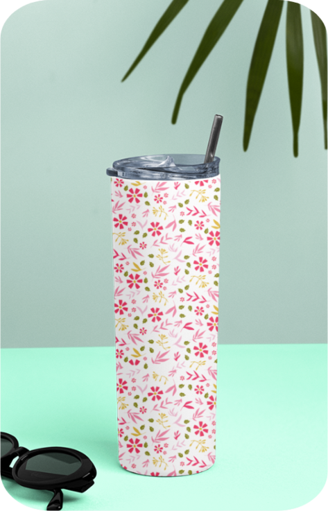 Fresh Floral Tumbler Sipper 🌸💖