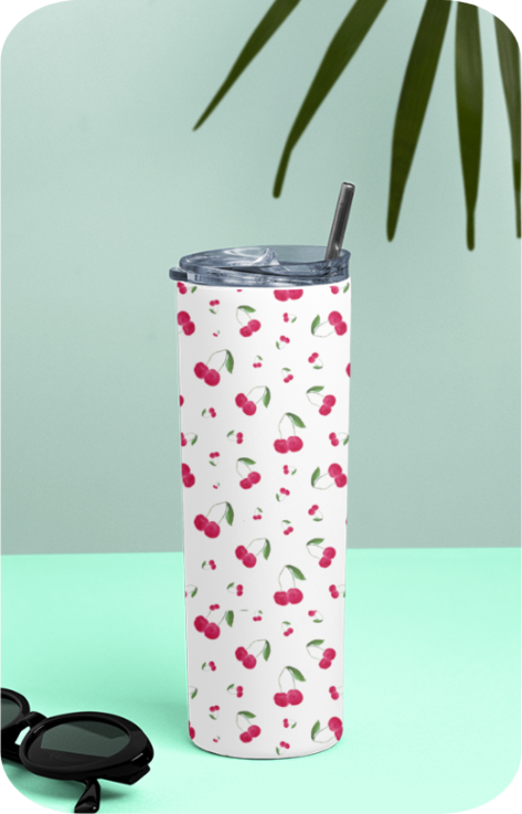 Cherry-Full Tumbler Sipper 🍒✨