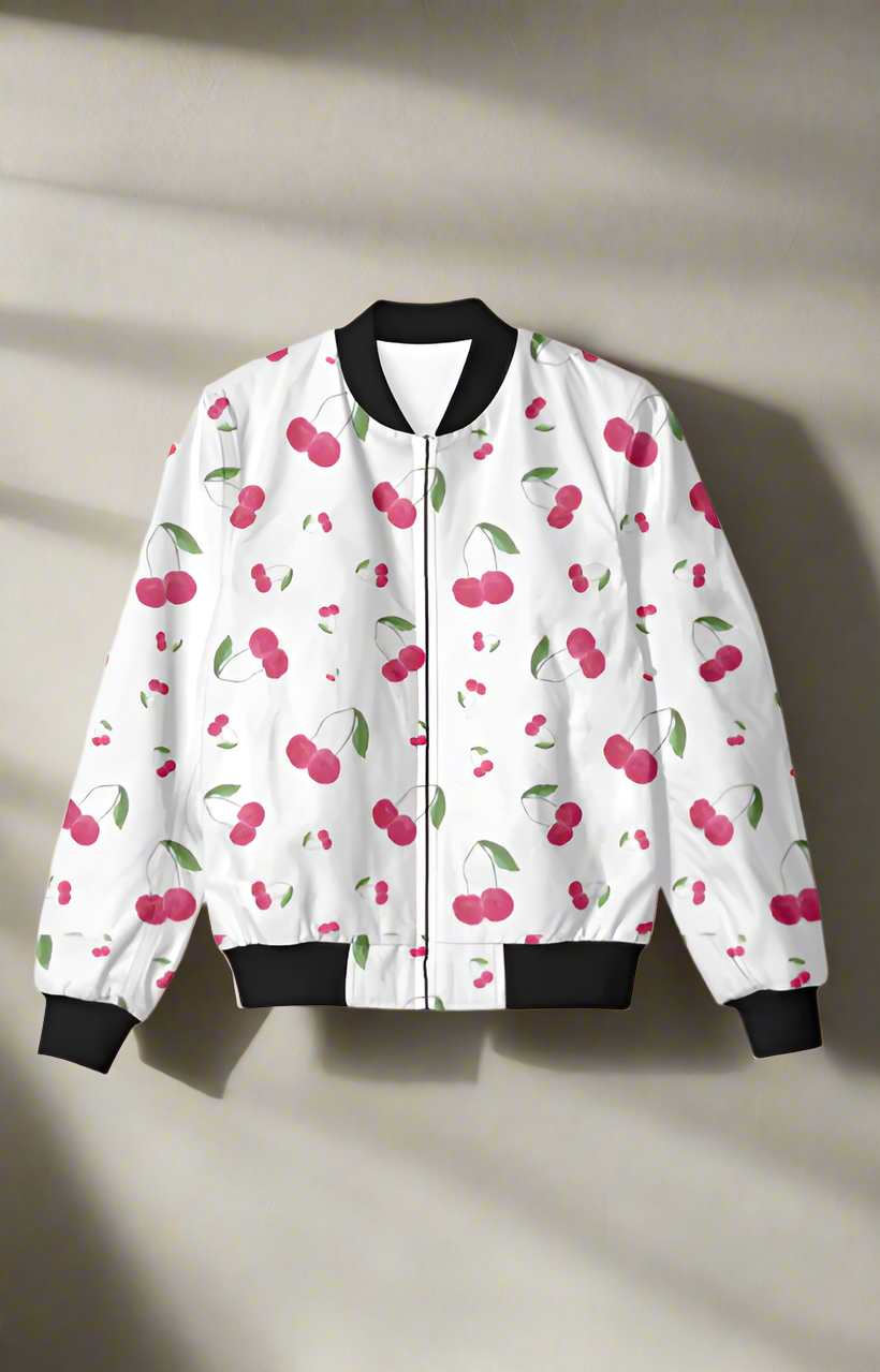 Cherry-Full Bomber Jacket 🍒✨