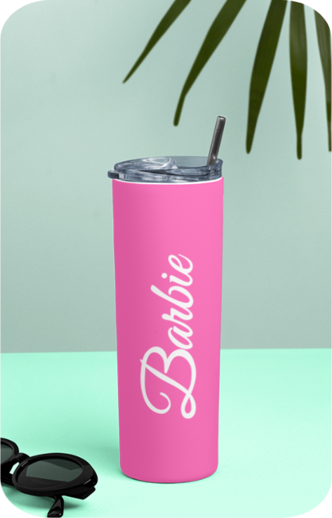 Minimal Barbie Tumbler Sipper 💖✨