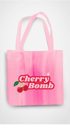 Cherry Bomb Large Zipper Tote 🍒✨