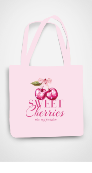 Sweet Cherrified Large Pink Tote 🍒💖