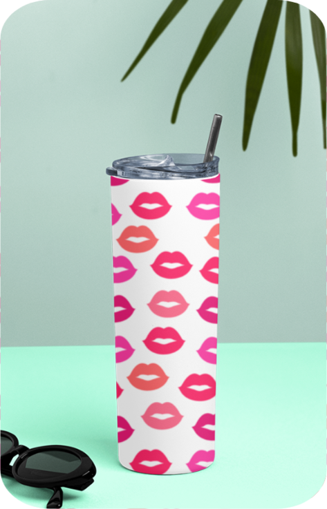 Pink Kiss Tumbler Sipper 💋💖