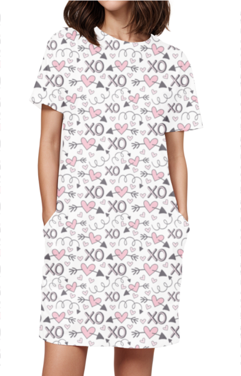 XoXo Doodle T-Shirt Dress 💌✨