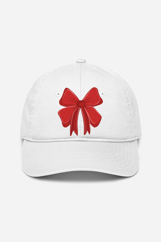 Red Bow Embroidered Cap 🎀❤️