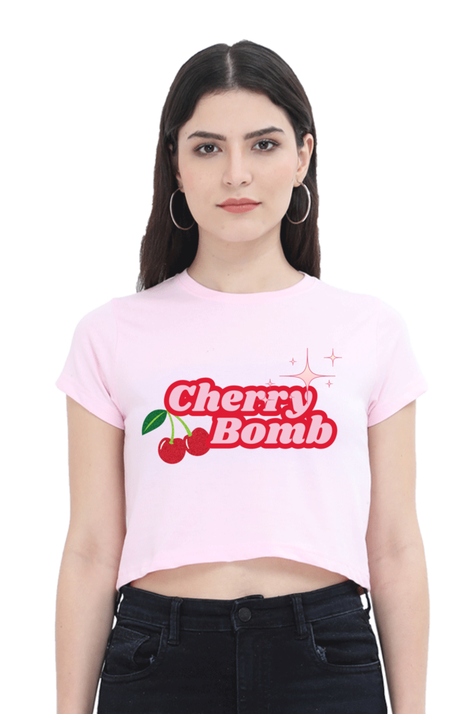 Cherry Bomb Crop Tee 🍒✨