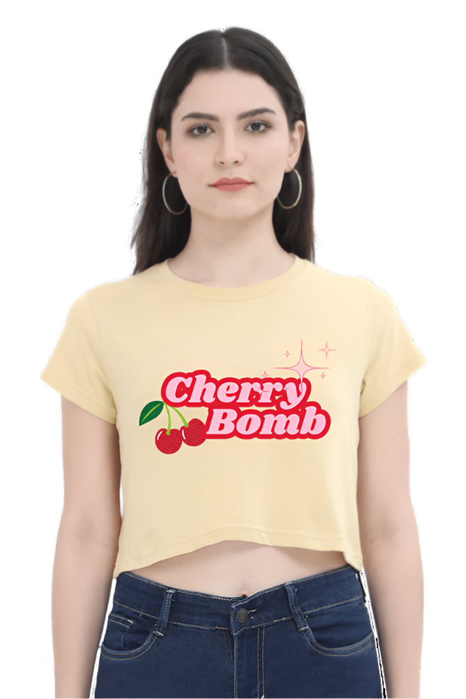 Cherry Bomb Crop Tee 🍒✨