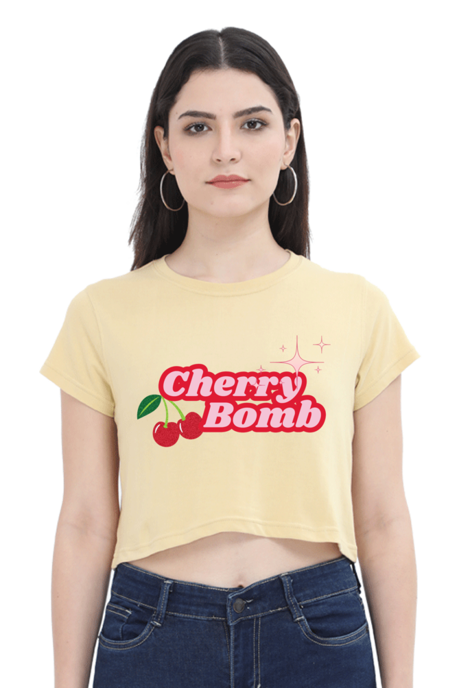 Cherry Bomb Crop Tee 🍒✨