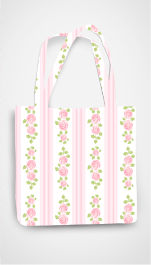 All-Over Vintage Floral Pink Tote 🌸💖