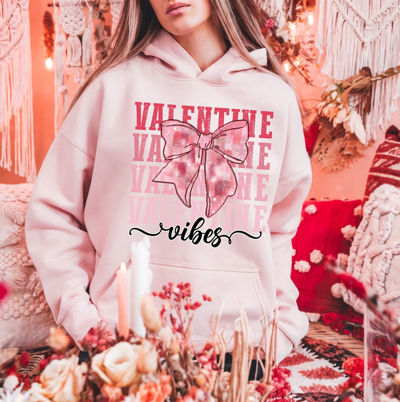 Valentine Vibes Hoodie ❤️🌸